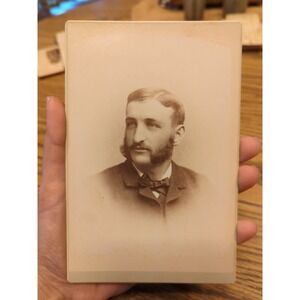 Antique Cabinet Card Man Gentleman Photo Victorian Portrait Gloversville NY